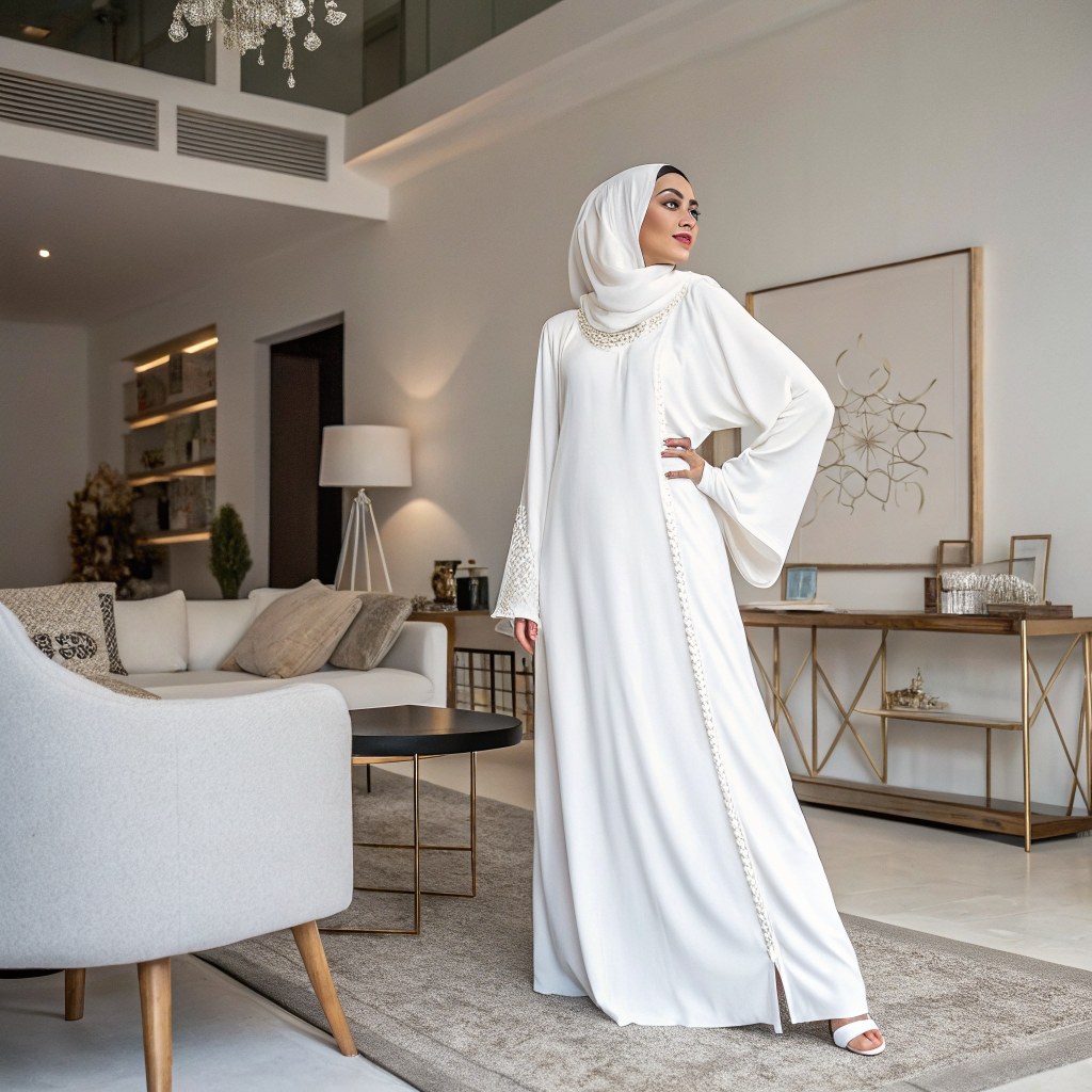 Styles et modèles de abaya blanche tendance 2026